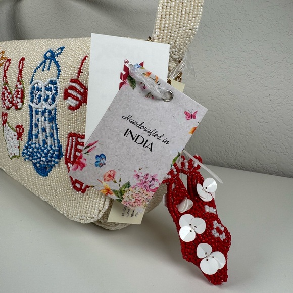 NWT VIRAL TJMAXX Colorful Beaded Bikini Beach Women's Shoulder Bag - Picture 4 of 4
